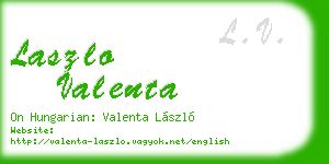 laszlo valenta business card